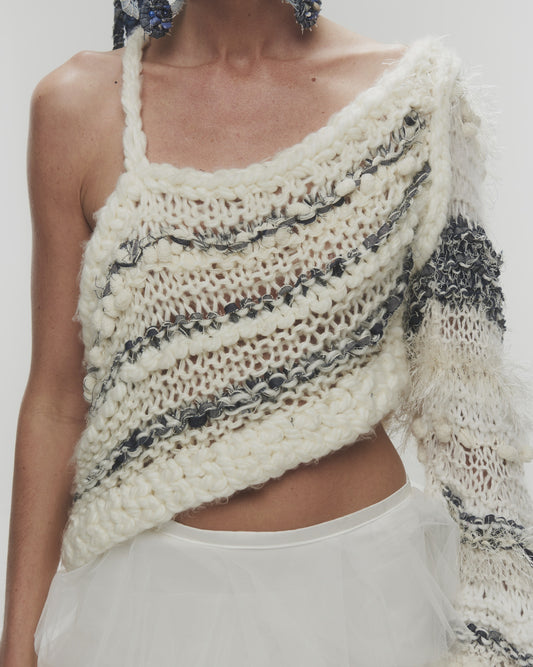 Chaleco Un Hombro Tejido