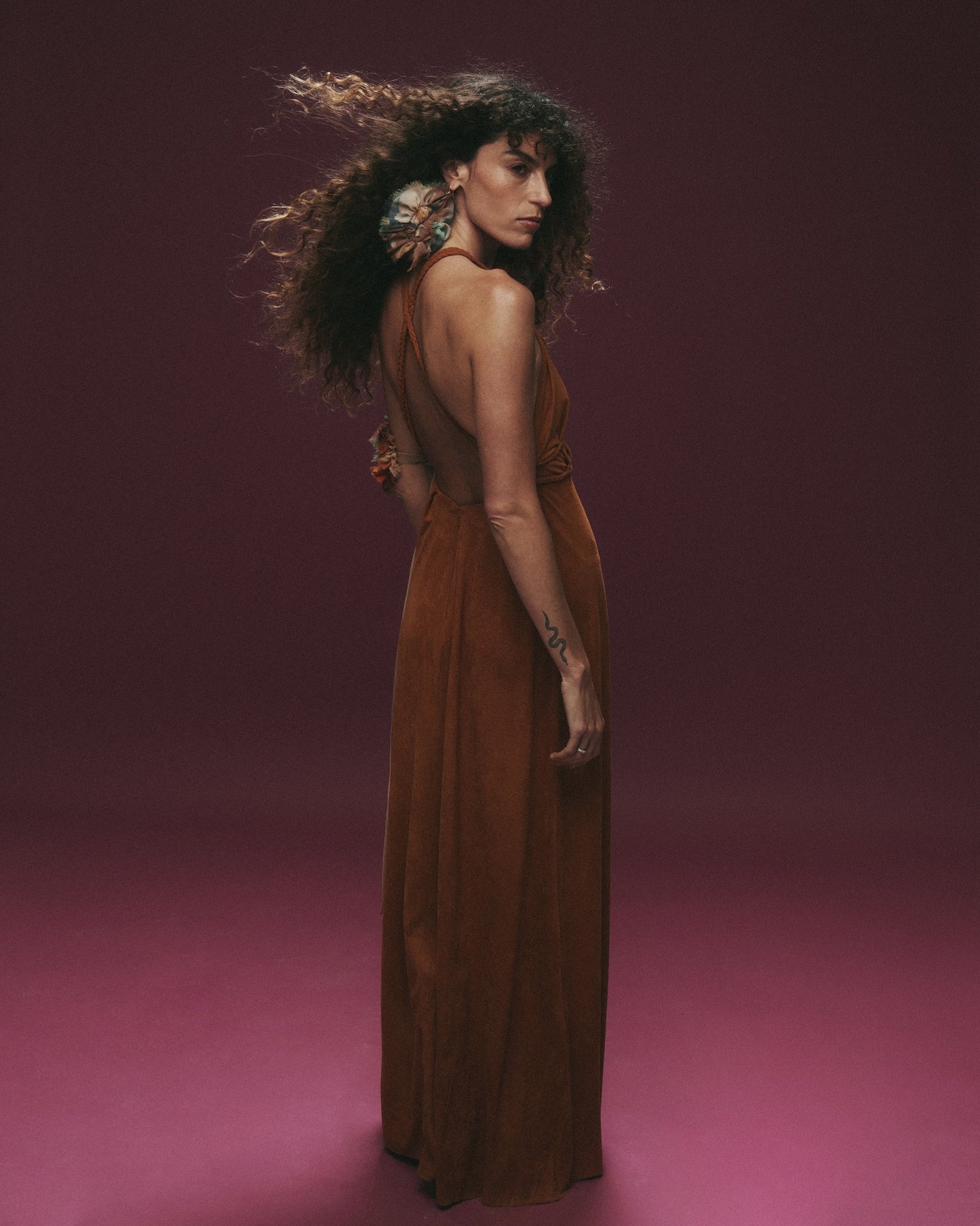 Vestido Gamuza Camel